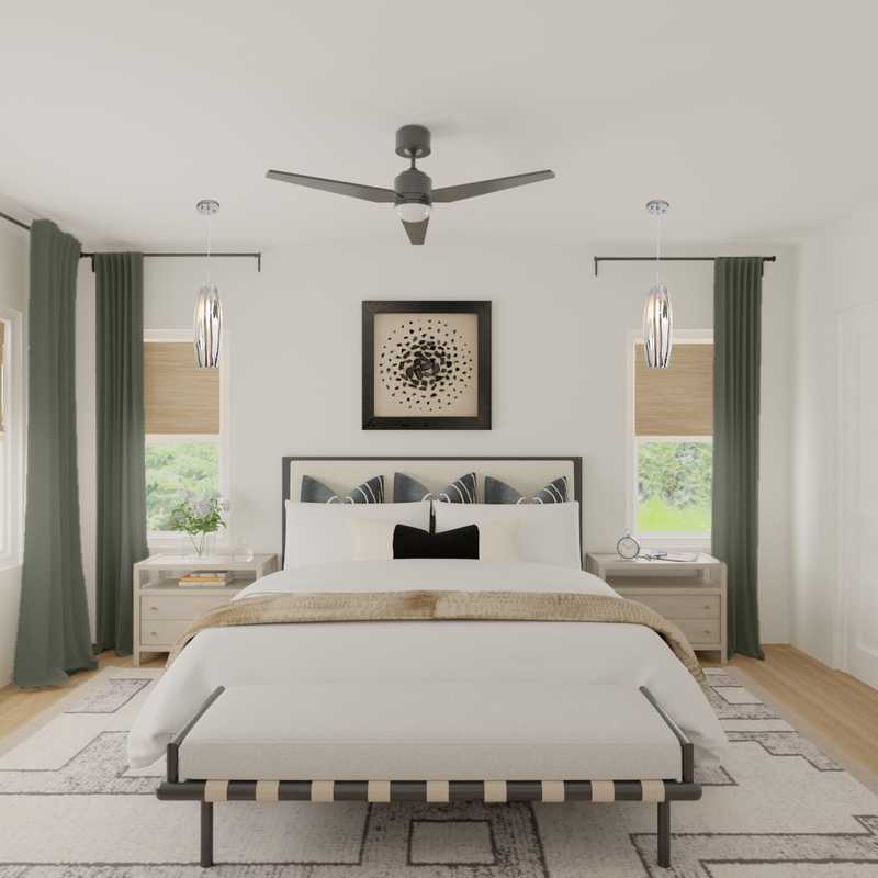 Modern, Eclectic, Transitional Bedroom Design by Havenly Interior Designer Toussaint