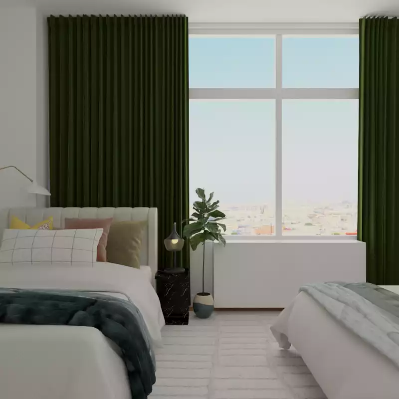 Contemporary, Transitional Bedroom Design by Havenly Interior Designer Andrew
