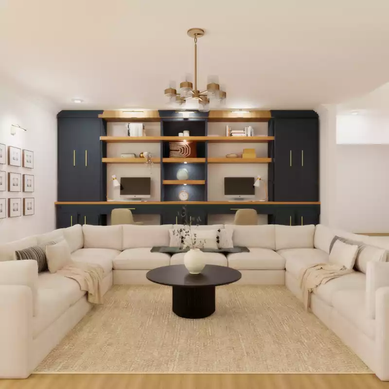 Transitional, Minimal, Classic Contemporary Living Room Design by Havenly Interior Designer Sana