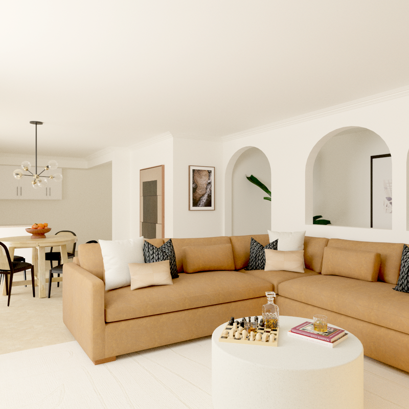 Transitional Living Room Design by Havenly Interior Designer Ashley
