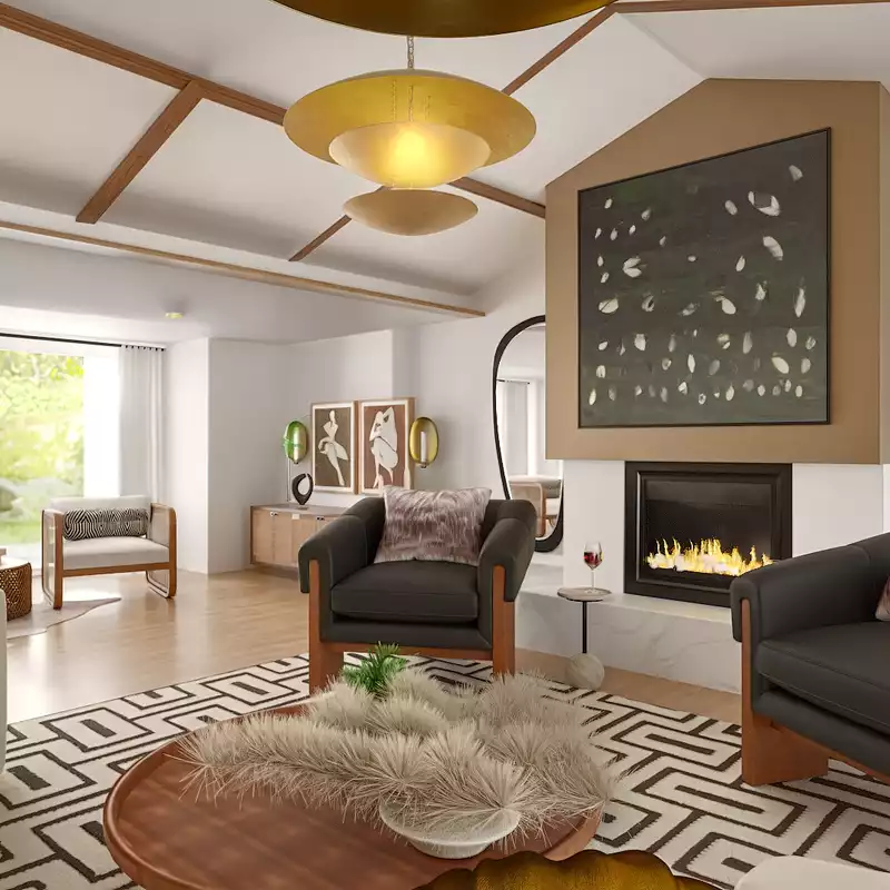 Midcentury Modern Living Room Design by Havenly Interior Designer Jamie