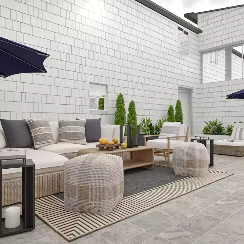 Classic, Coastal Outdoor Space Design by Havenly Interior Designer Katie