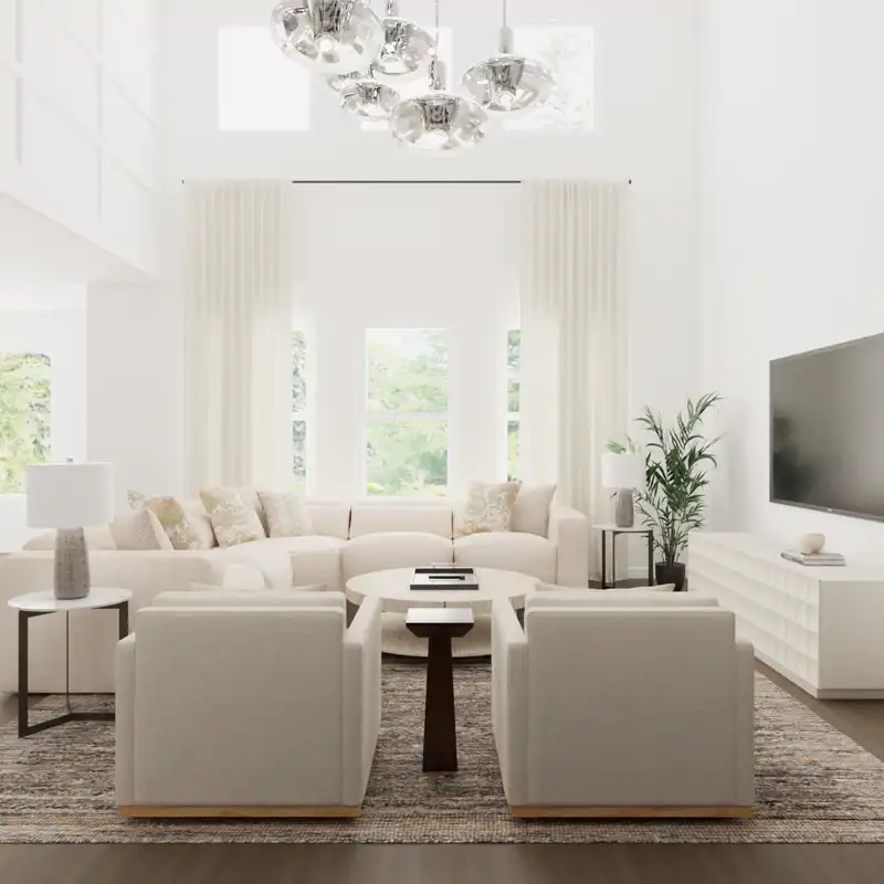 Contemporary, Minimal, Organic Modern Living Room Design by Havenly Interior Designer Alix