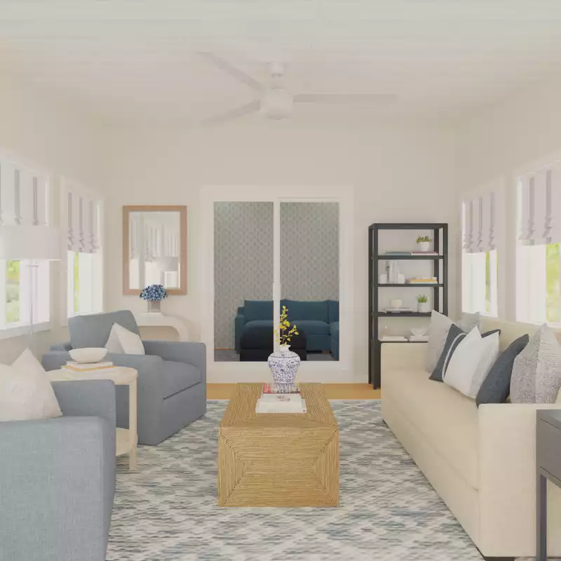 Classic, Coastal, Traditional Reading Room Design by Havenly Interior Designer Katie