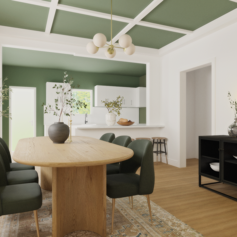 Contemporary, Transitional, Minimal, Classic Contemporary Dining Room Design by Havenly Interior Designer Sana