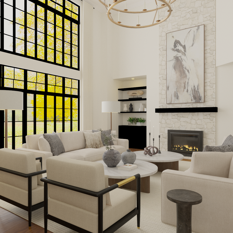 Contemporary, Modern, Classic Living Room Design by Havenly Interior Designer Tracy
