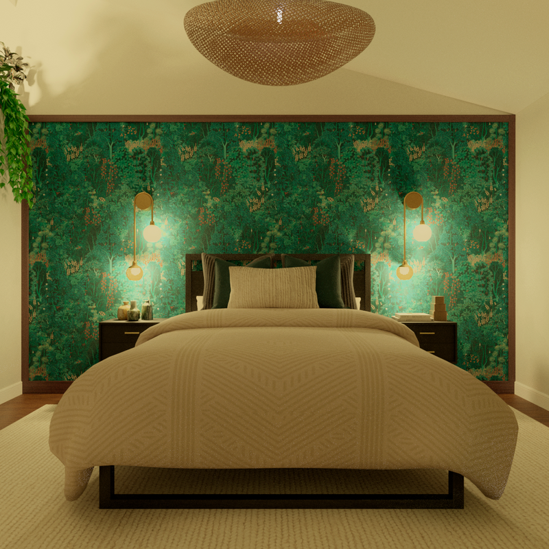 Contemporary, Eclectic Bedroom Design by Havenly Interior Designer Camila