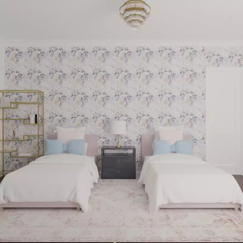Classic, Glam, Preppy, Parisian Modern Bedroom Design by Havenly Interior Designer Laura