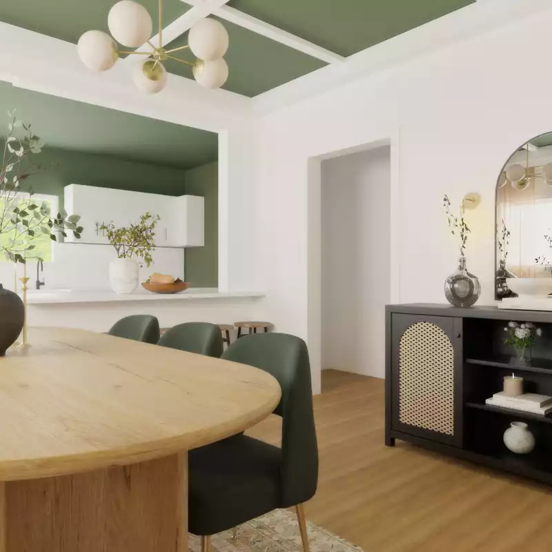 Contemporary, Transitional, Minimal, Classic Contemporary Dining Room Design by Havenly Interior Designer Sana