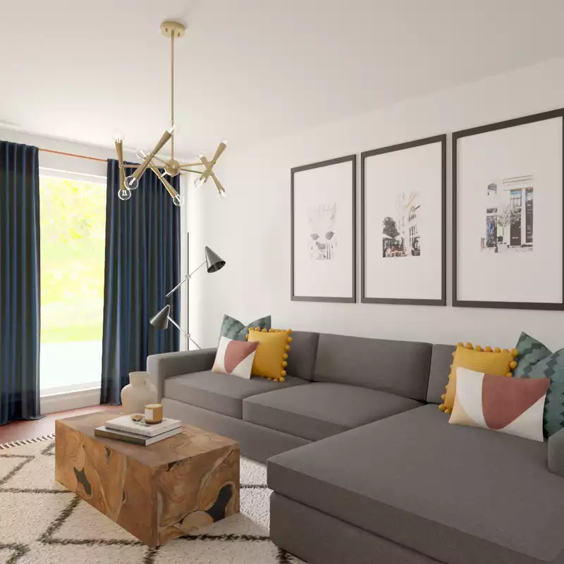 Midcentury Modern Living Room Design by Havenly Interior Designer Ashley