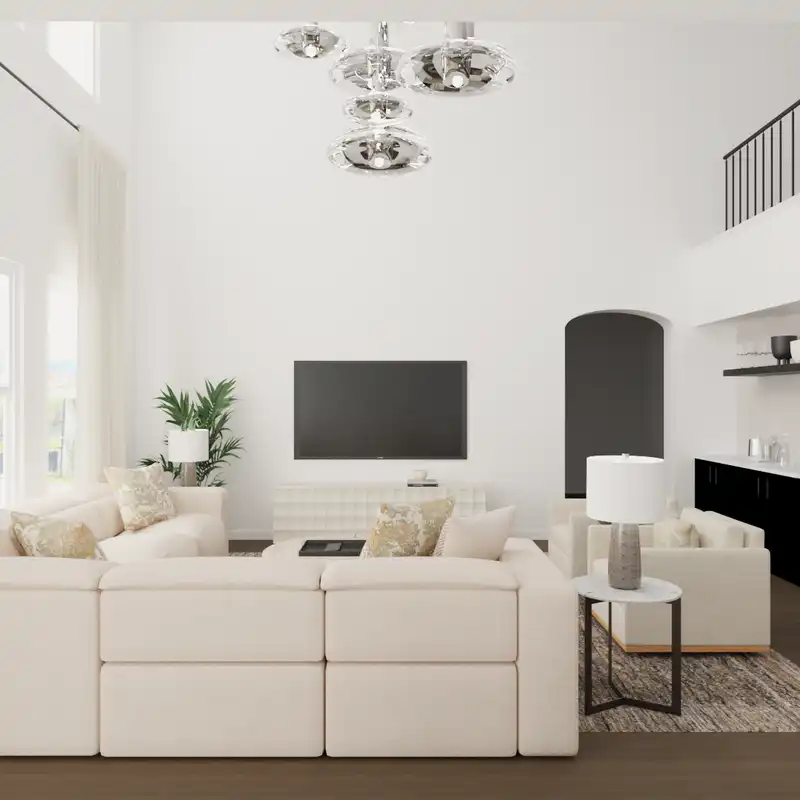 Contemporary, Minimal, Organic Modern Living Room Design by Havenly Interior Designer Alix
