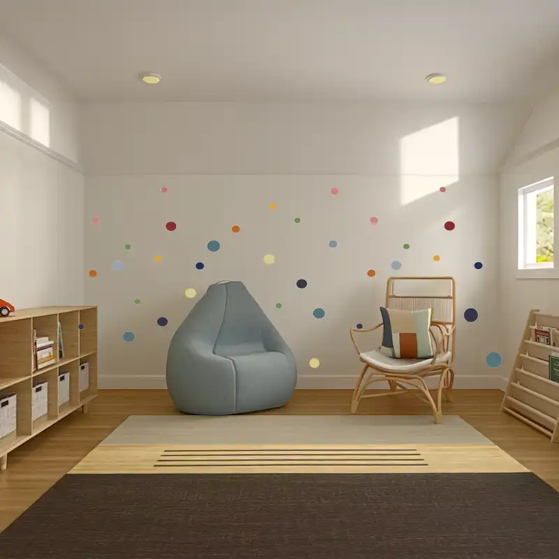 Midcentury Modern, Scandinavian Playroom Design by Havenly Interior Designer Stephanie