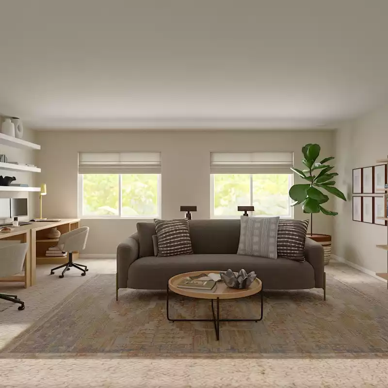 Organic Modern Office Design by Havenly Interior Designer Florencia