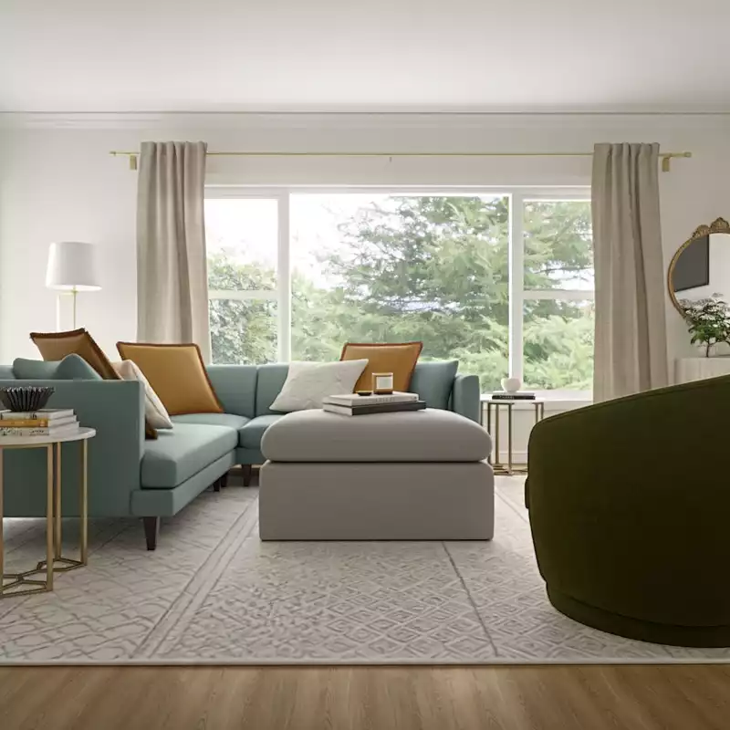 Modern, Classic, Eclectic Living Room Design by Havenly Interior Designer Vye