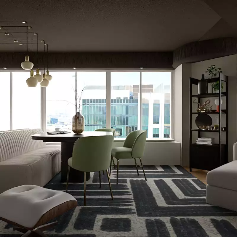 Inspired Modern, Artful Eclectic Living Room Design by Havenly Interior Designer Andrew