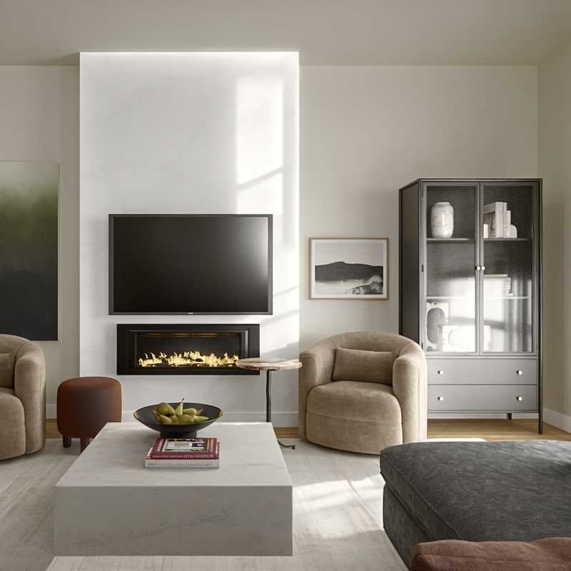 Modern, Minimal, Classic Contemporary, Organic Modern Living Room Design by Havenly Interior Designer Grace