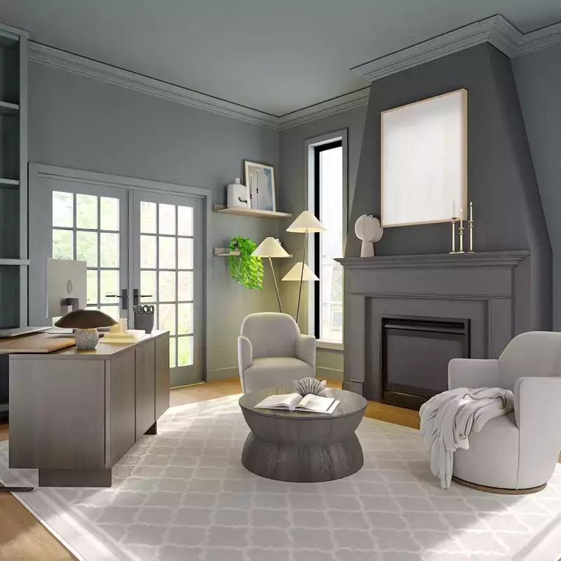 Scandinavian, California Cool Office Design by Havenly Interior Designer Kait