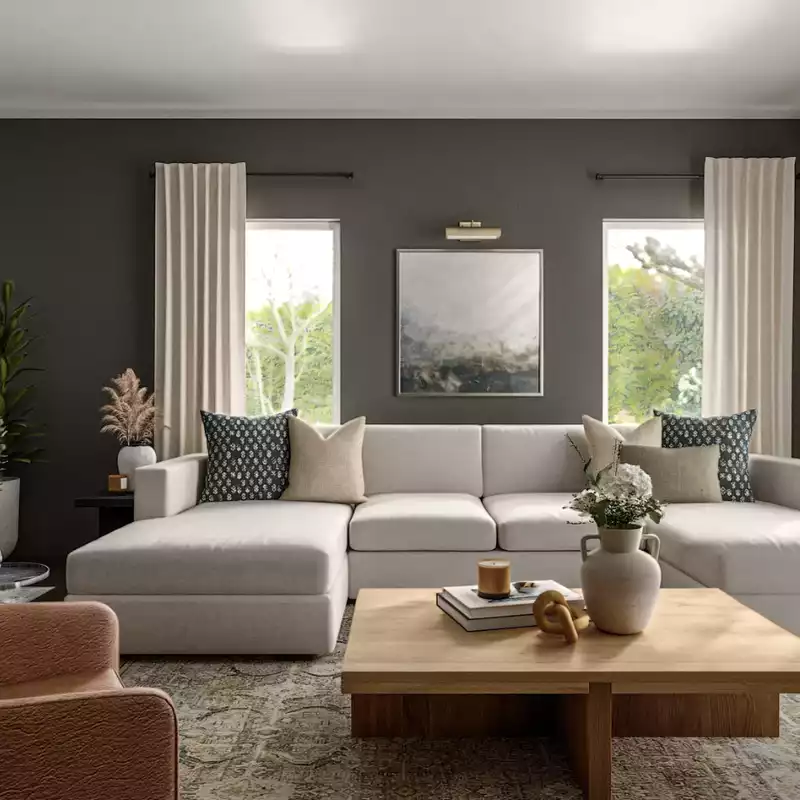 Transitional Living Room Design by Havenly Interior Designer Ivanna