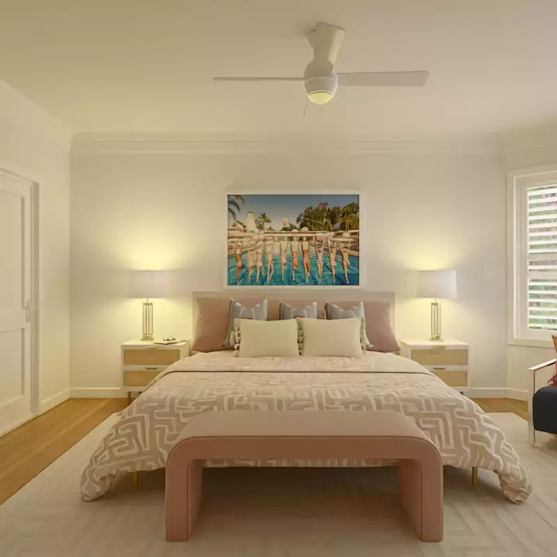 Glam, Contemporary Luxe Bedroom Design by Havenly Interior Designer Kait