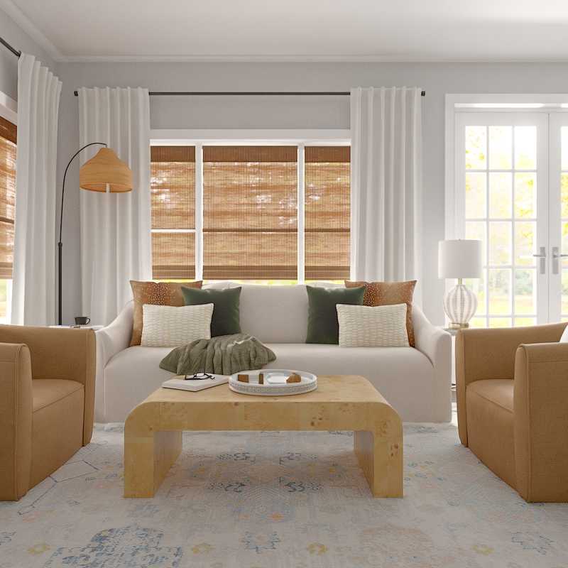 Coastal Living Room Design by Havenly Interior Designer Ivan