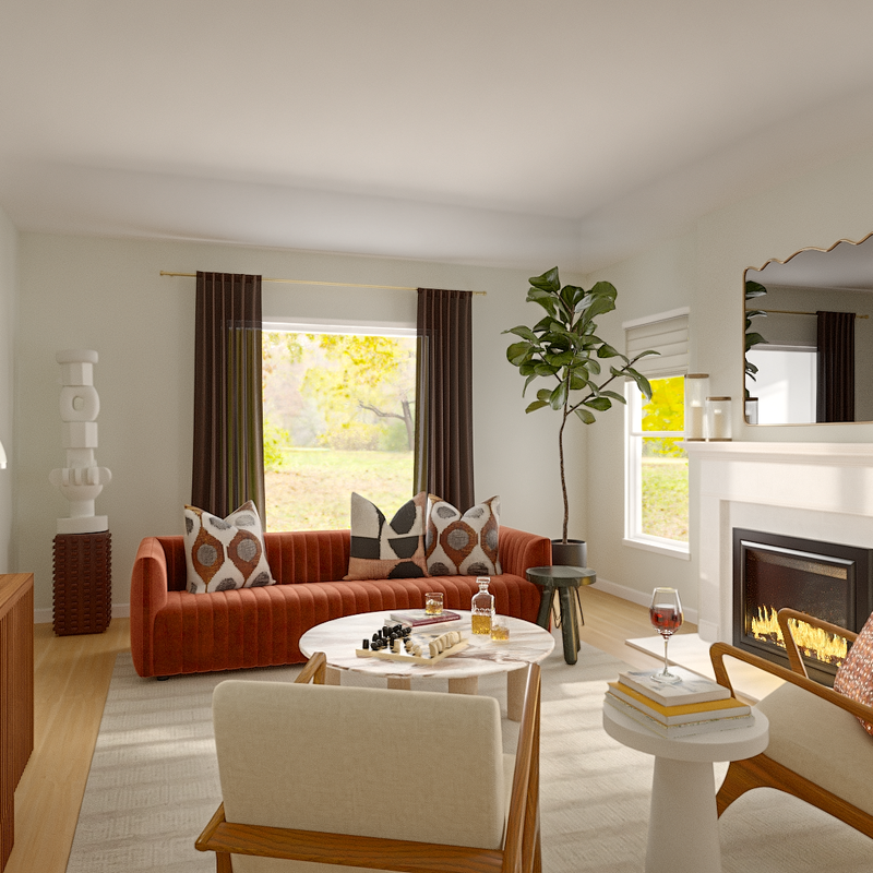 Contemporary, Modern Living Room Design by Havenly Interior Designer Florencia