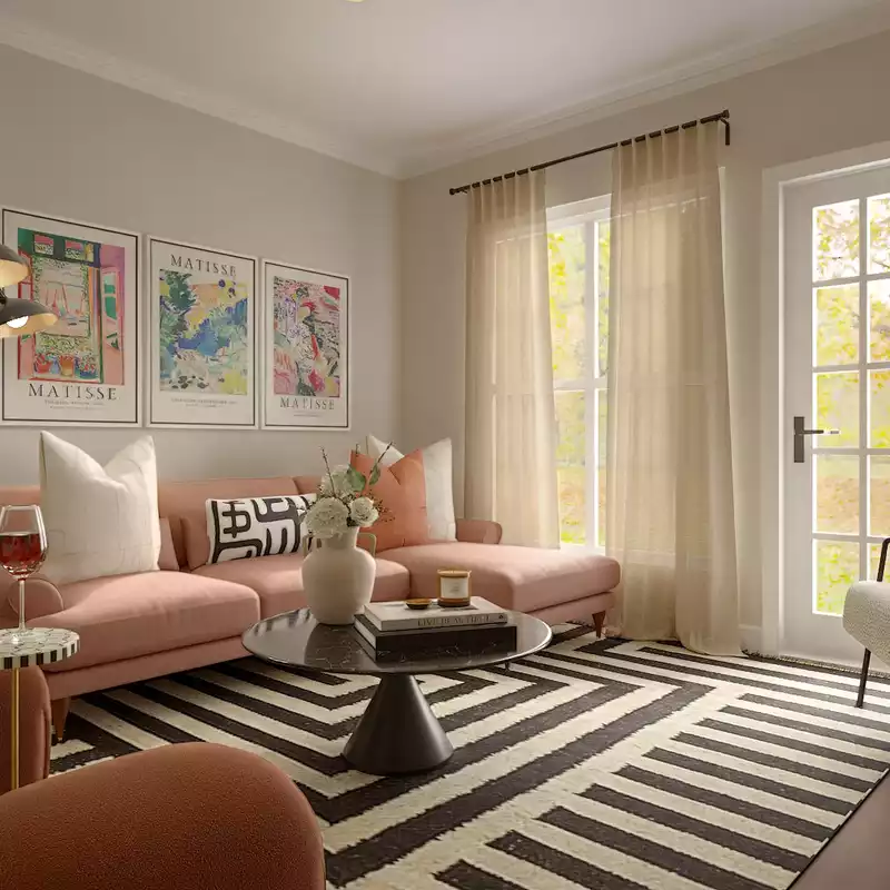Eclectic Living Room Design by Havenly Interior Designer Maura