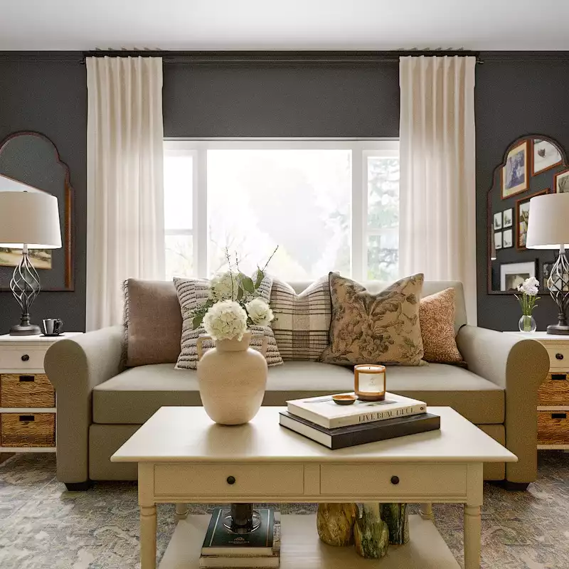 Classic, Traditional, Farmhouse, Rustic, Vintage Living Room Design by Havenly Interior Designer Maria