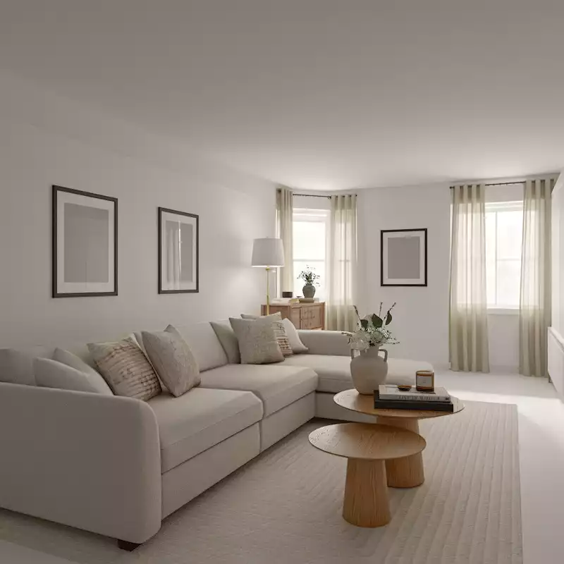 Transitional, Scandinavian Living Room Design by Havenly Interior Designer Hazel