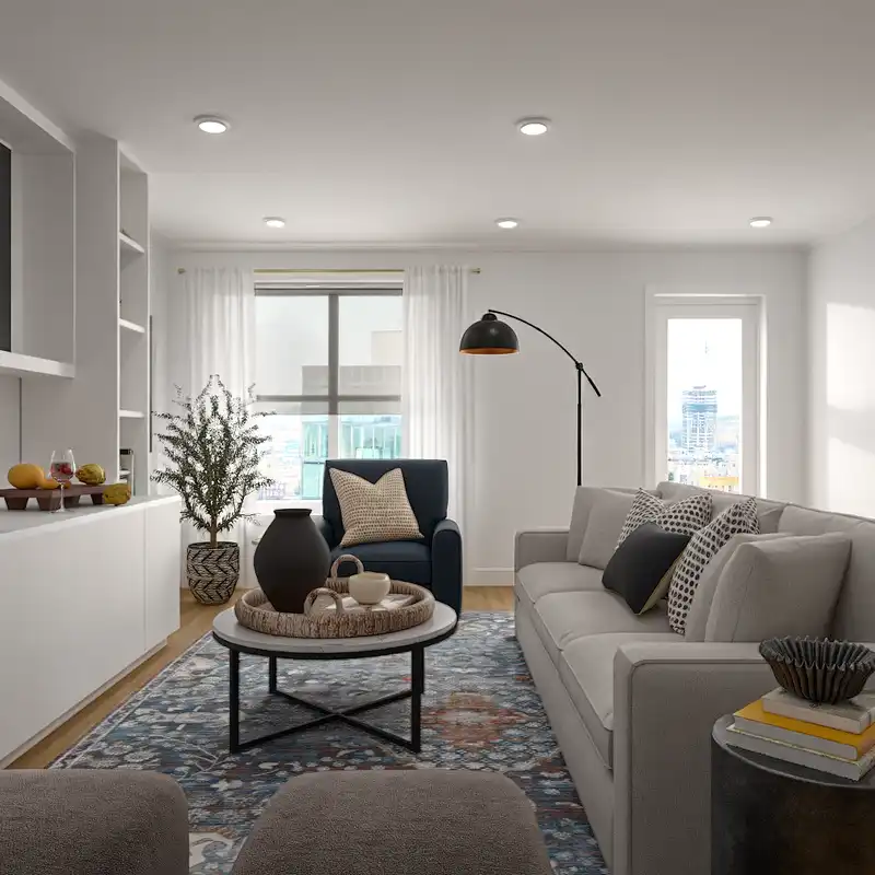 Modern, Eclectic, Bohemian, Global Reading Room Design by Havenly Interior Designer Katie