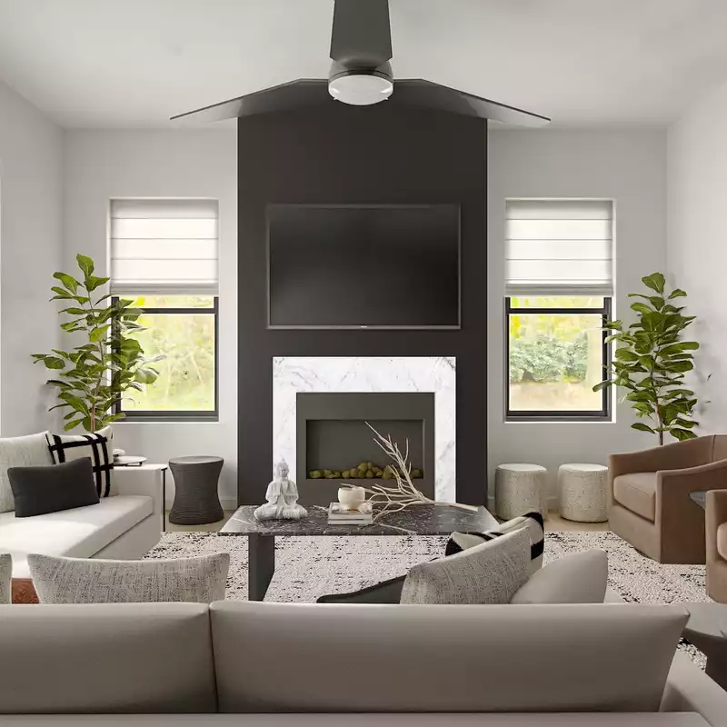 Contemporary, Modern, Organic Modern Living Room Design by Havenly Interior Designer Luciana