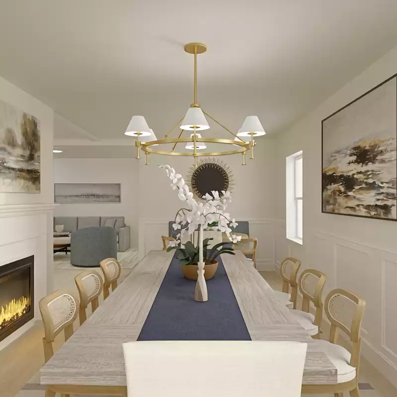 Classic, Coastal, Transitional, California Cool, Warm Transitional, New Classic Dining Room Design by Havenly Interior Designer Cayla