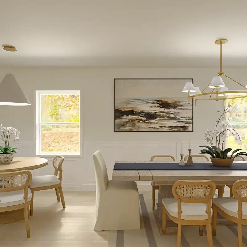 Classic, Coastal, Transitional, California Cool, Warm Transitional, New Classic Dining Room Design by Havenly Interior Designer Cayla