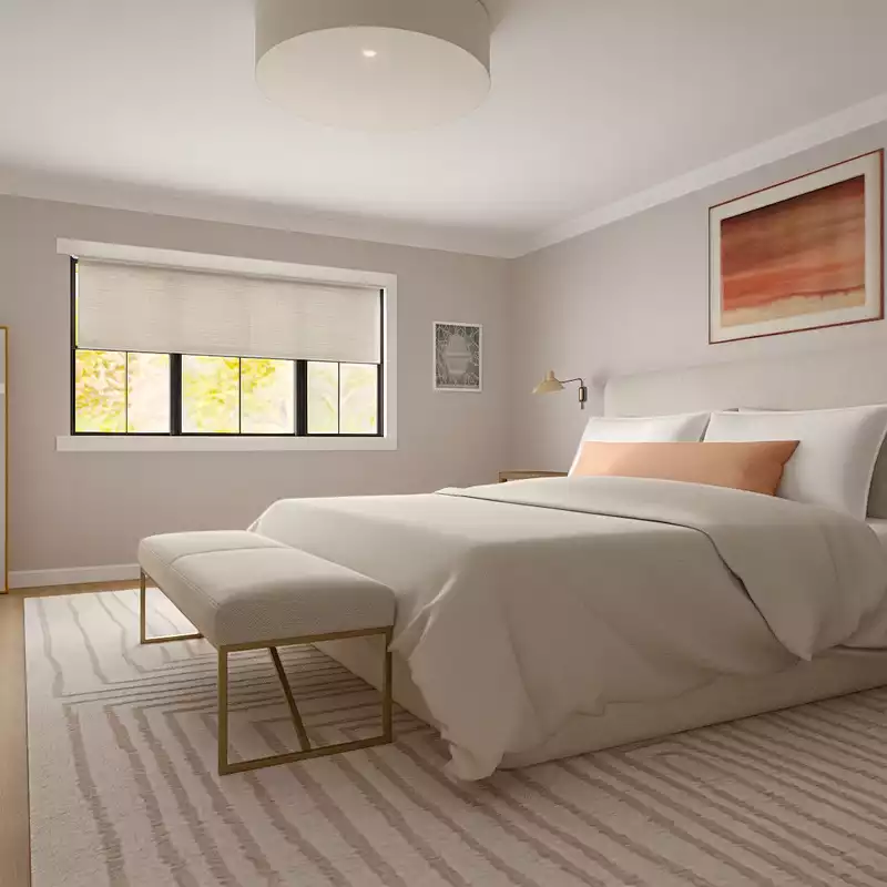 Modern, Glam, Transitional, Contemporary Luxe Bedroom Design by Havenly Interior Designer Toussaint