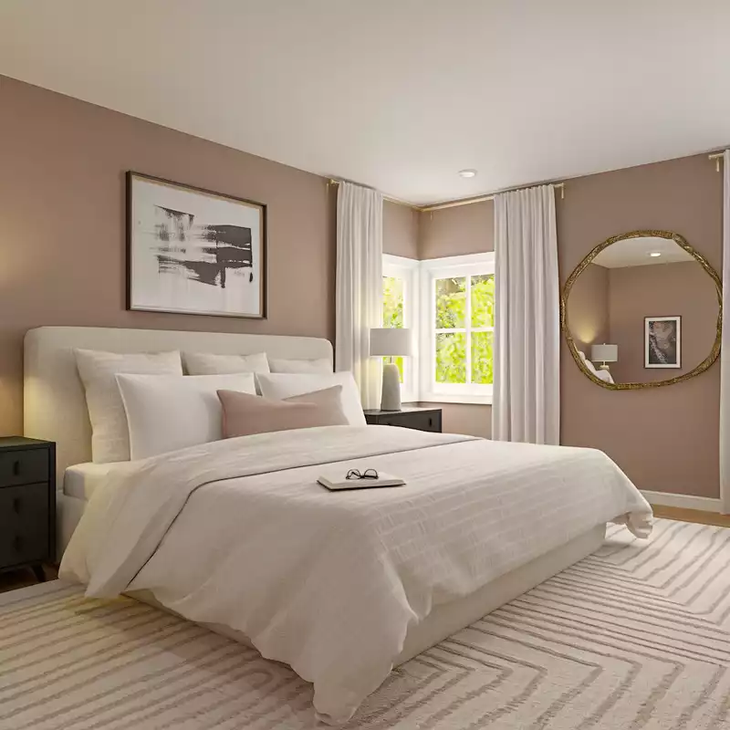 Modern, Glam, Minimal Bedroom Design by Havenly Interior Designer Toussaint