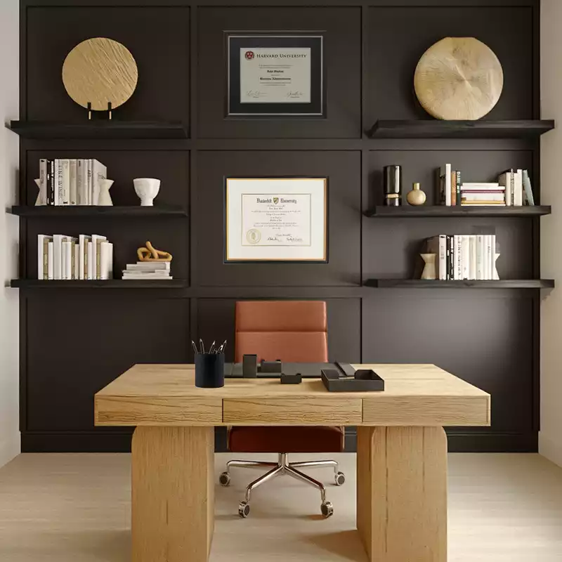 Contemporary, Modern Reading Room Design by Havenly Interior Designer Luciana