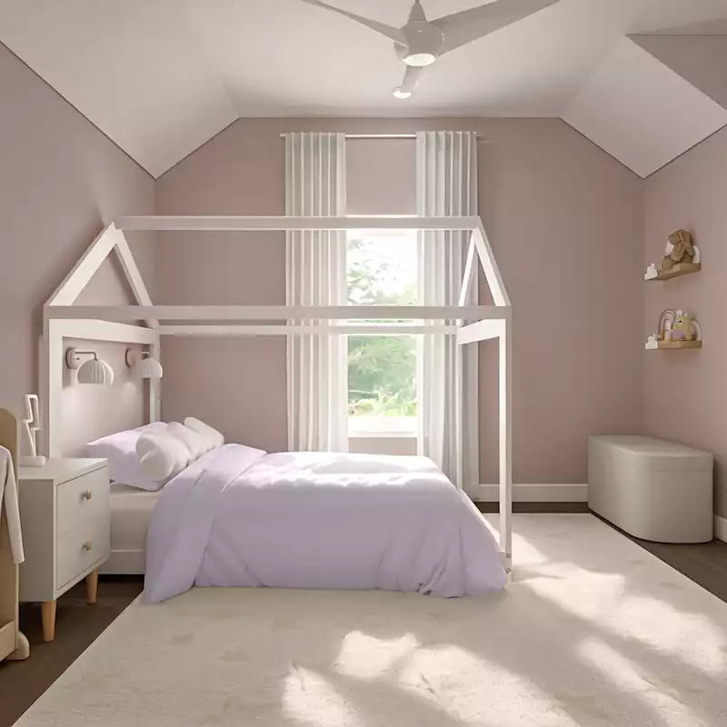 Transitional, Preppy, Midcentury Scandi Bedroom Design by Havenly Interior Designer Alix