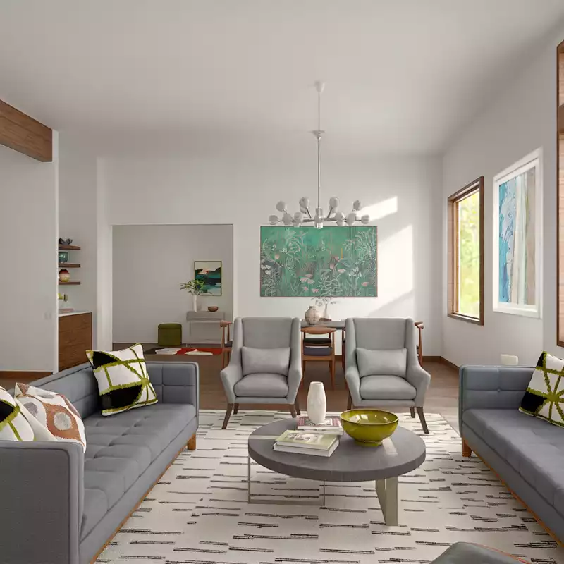 Midcentury Modern Living Room Design by Havenly Interior Designer Florencia