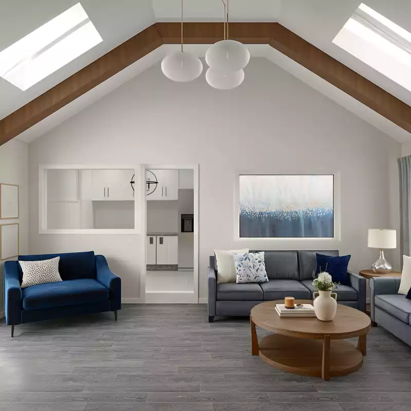 Glam, Traditional, Midcentury Modern Living Room Design by Havenly Interior Designer Toussaint