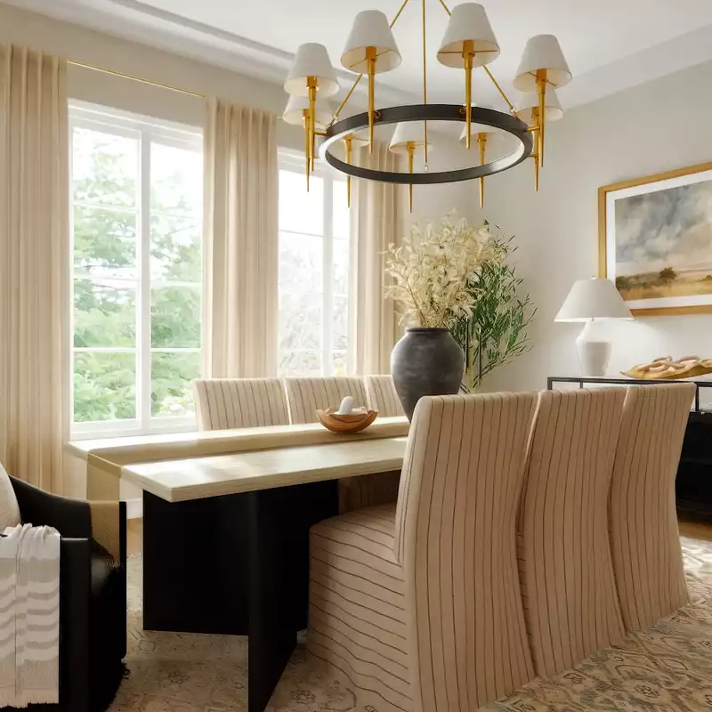 Transitional, Vintage, Classic Contemporary Dining Room Design by Havenly Interior Designer Sana