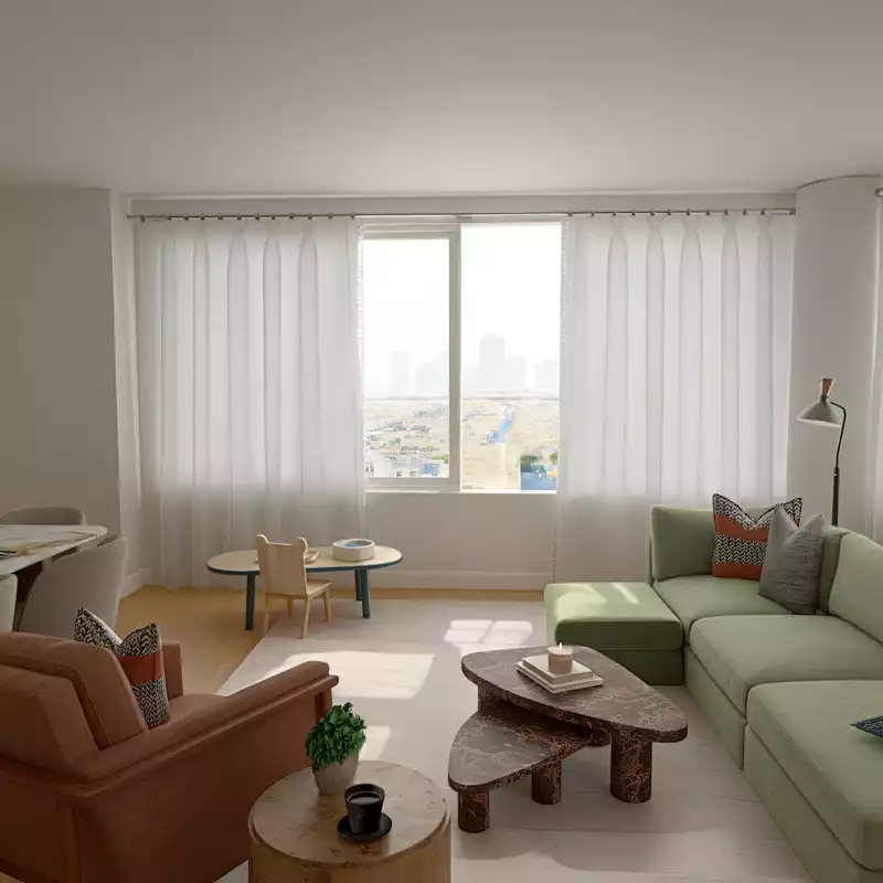 Contemporary, Midcentury Modern, Scandinavian Living Room Design by Havenly Interior Designer Barbara