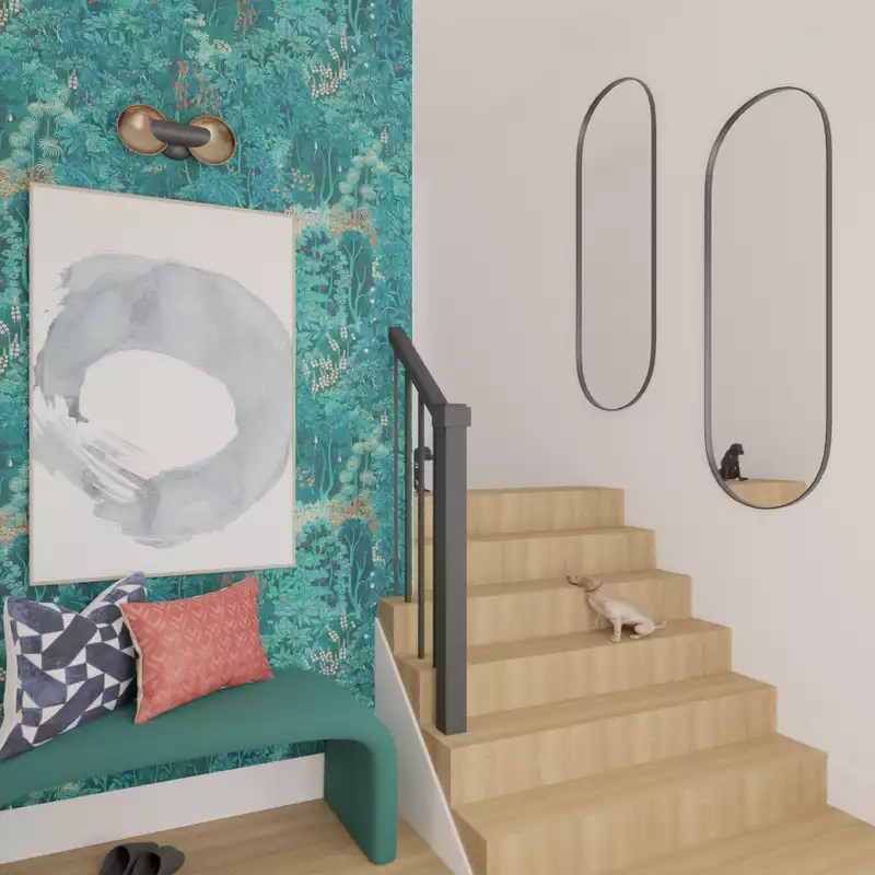 Midcentury Modern Entryway Design by Havenly Interior Designer Jamie