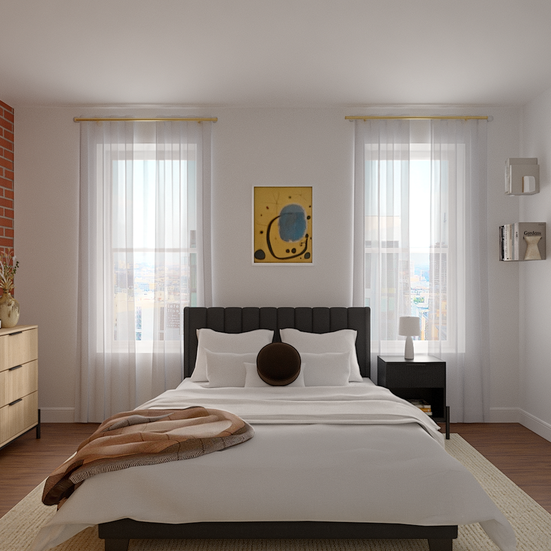 Parisian Modern, Organic Modern Bedroom Design by Havenly Interior Designer Hazel
