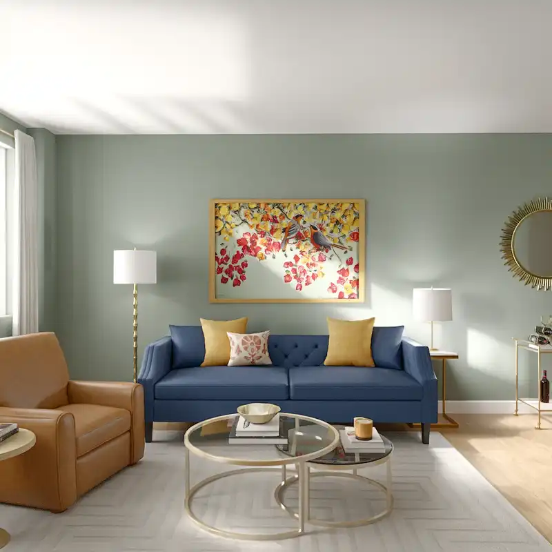 Glam Living Room Design by Havenly Interior Designer Hazel