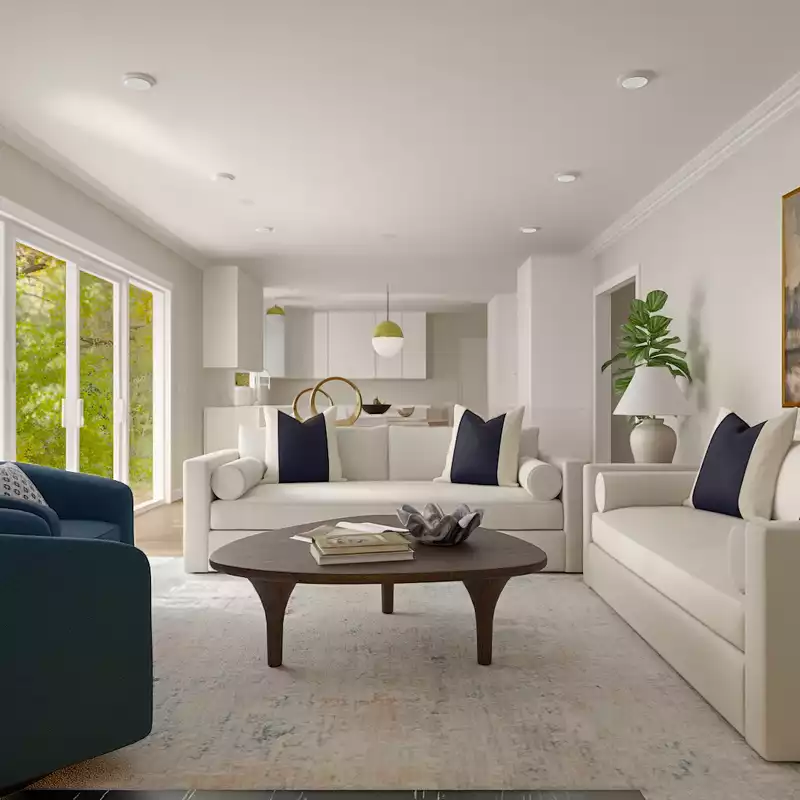 Classic, Transitional Living Room Design by Havenly Interior Designer Toussaint
