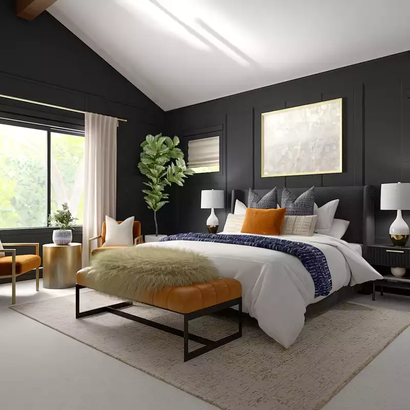 Transitional, Vintage, Classic Contemporary Bedroom Design by Havenly Interior Designer Sana