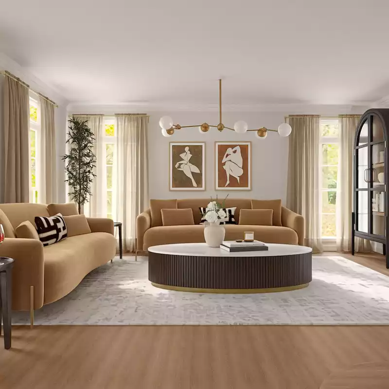 Transitional Living Room Design by Havenly Interior Designer Maura