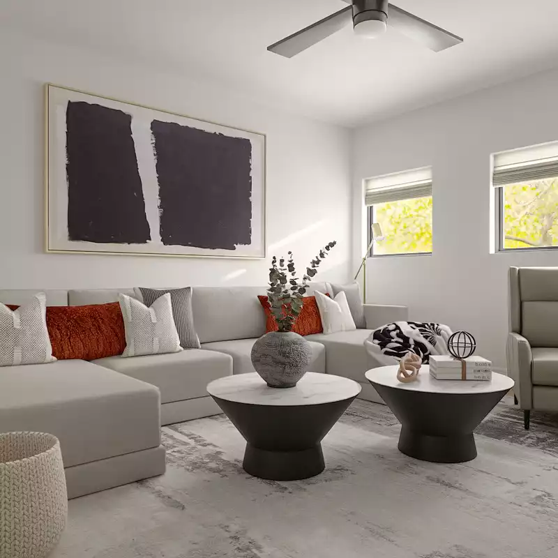 Contemporary, Modern, Organic Modern Living Room Design by Havenly Interior Designer Luciana