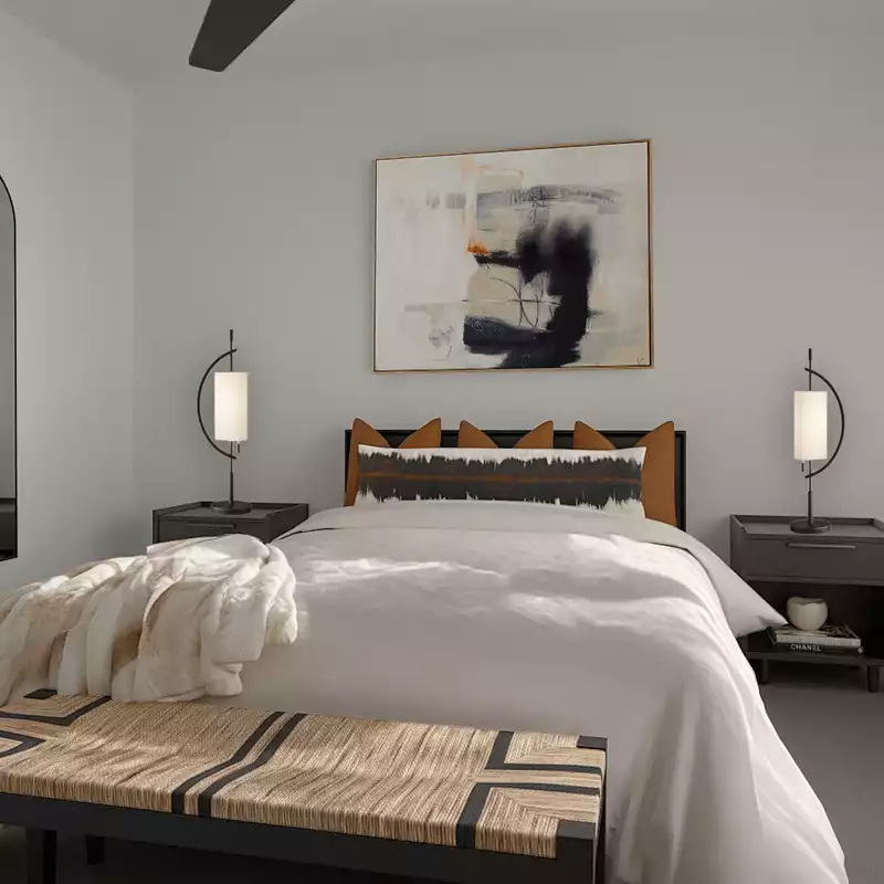 Contemporary, Modern, Organic Modern Bedroom Design by Havenly Interior Designer Luciana