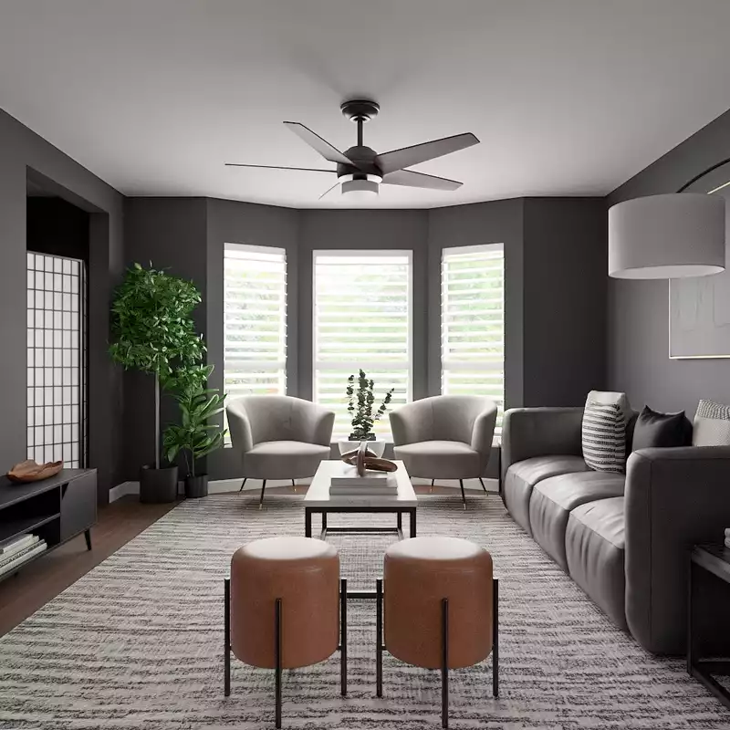 Modern, Minimal Living Room Design by Havenly Interior Designer Mercedes