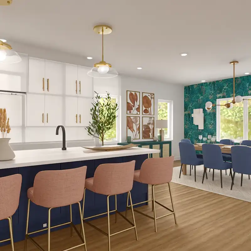 Midcentury Modern Not Sure Yet Design by Havenly Interior Designer Jamie